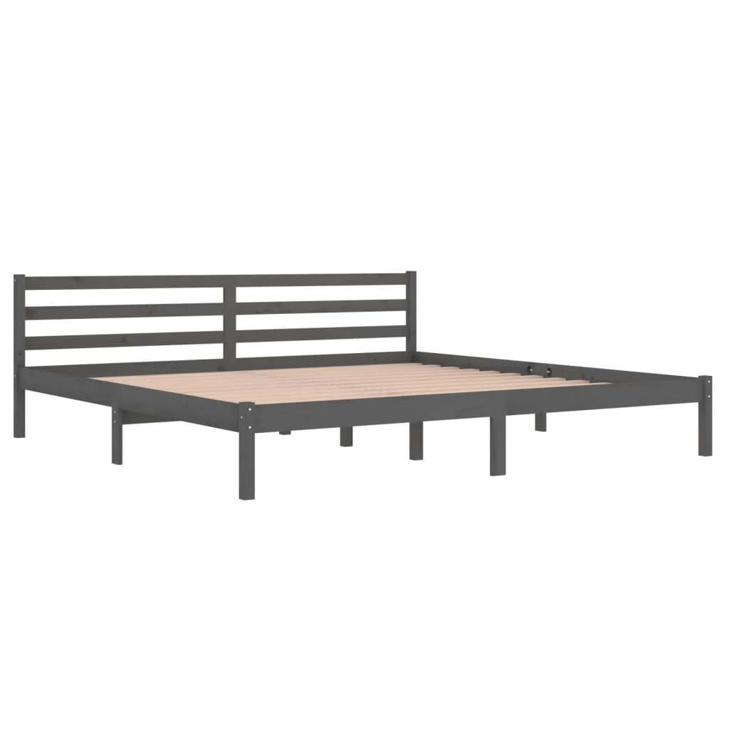 vidaXL Day Bed | Grey | Solid Pine Wood | 200x200 cm Super King