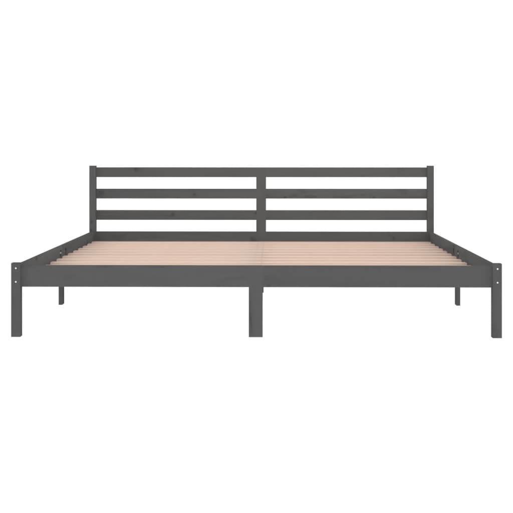 vidaXL Day Bed | Grey | Solid Pine Wood | 200x200 cm Super King