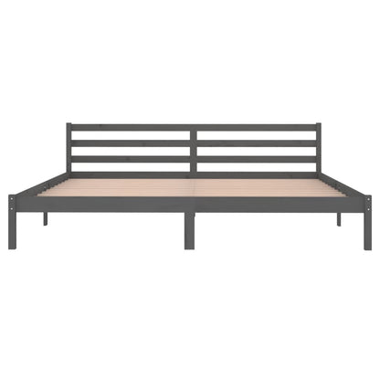 vidaXL Day Bed | Grey | Solid Pine Wood | 200x200 cm Super King