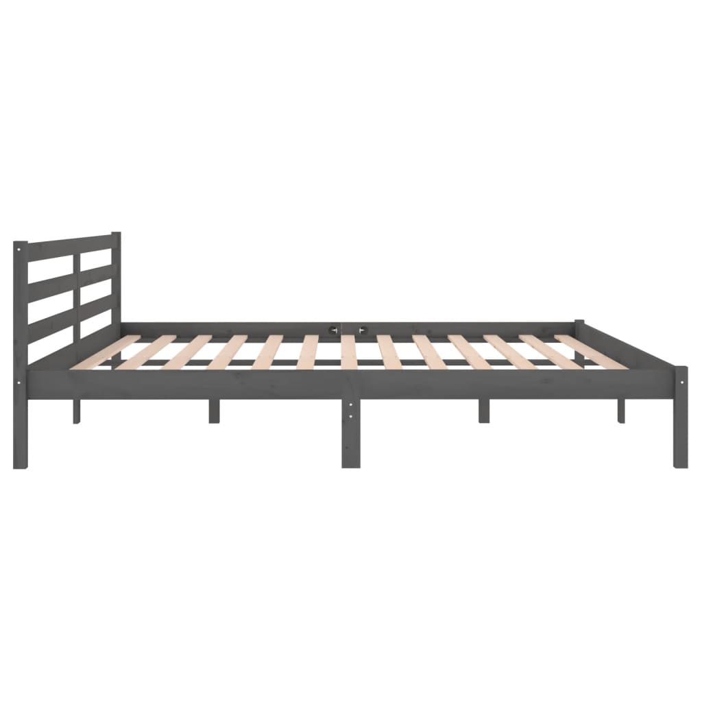 vidaXL Day Bed | Grey | Solid Pine Wood | 200x200 cm Super King