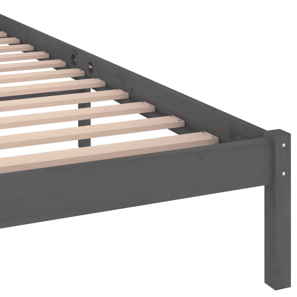 vidaXL Day Bed | Grey | Solid Pine Wood | 200x200 cm Super King