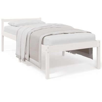 vidaXL Senior Bed without Mattress White 75x190cm Small Single