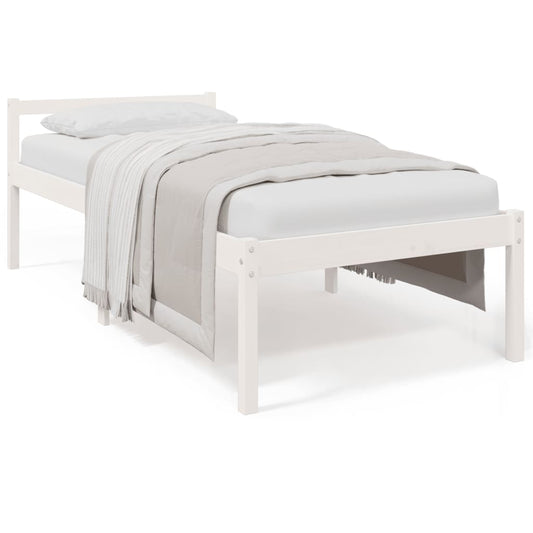 vidaXL Senior Bed without Mattress White 75x190cm Small Single