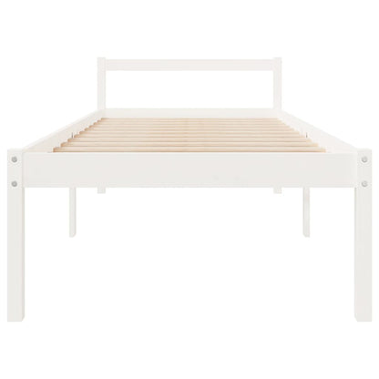 vidaXL Senior Bed without Mattress White 75x190cm Small Single