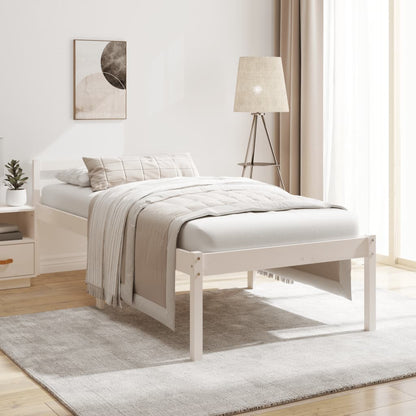 vidaXL Senior Bed without Mattress White 75x190cm Small Single