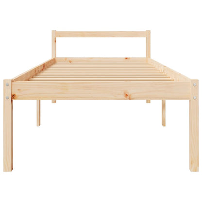 vidaXL Bed Frame | Natural Pine | Solid Pine Wood | Single | Bed Frame