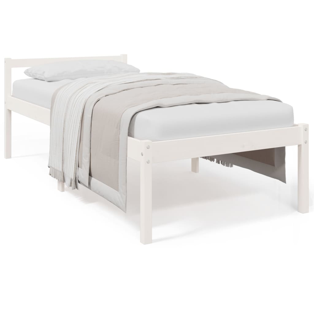 vidaXL Senior Bed without Mattress White 90x190cm Single