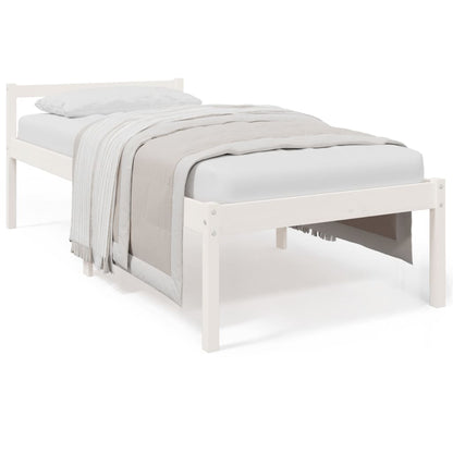 vidaXL Senior Bed without Mattress White 90x190cm Single