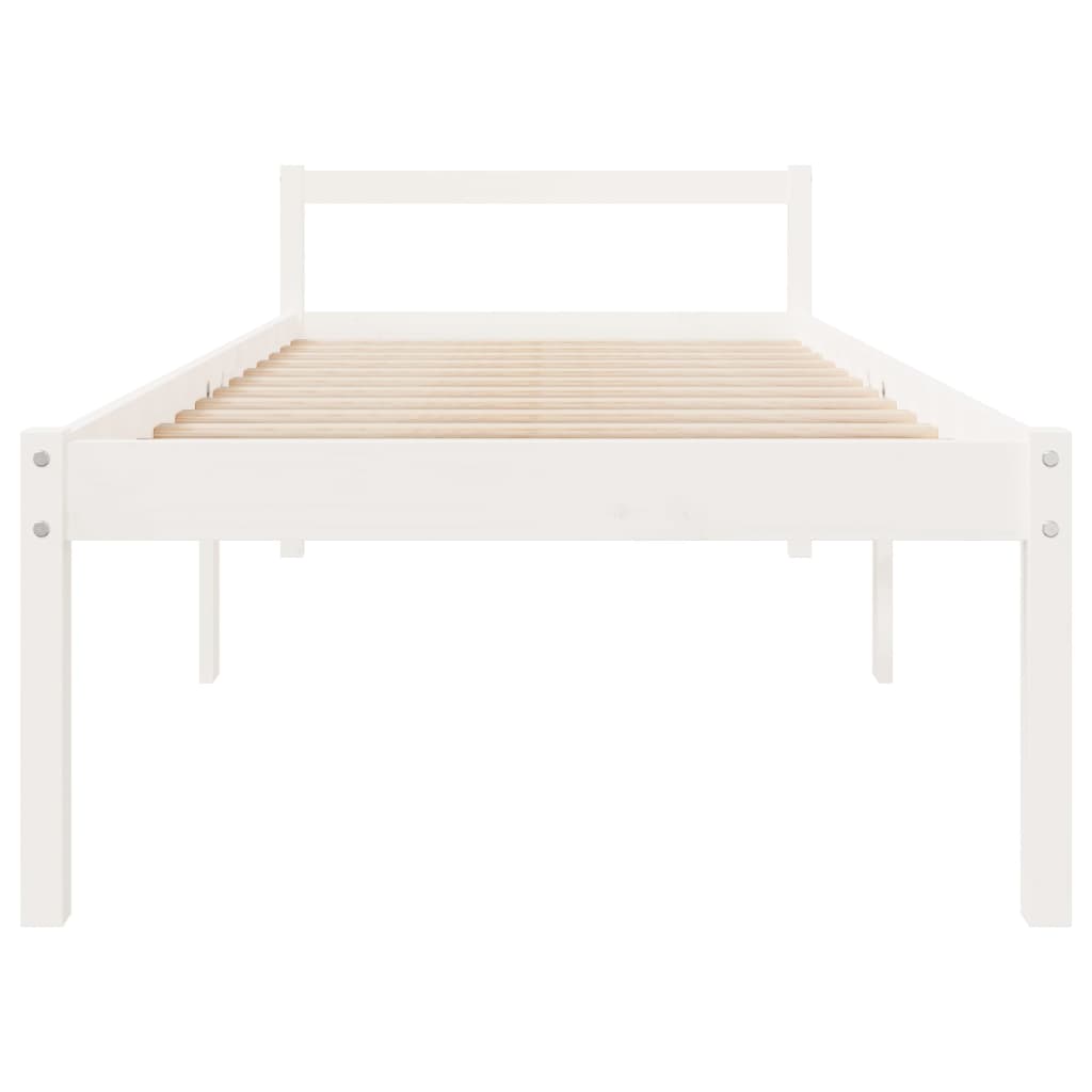 vidaXL Senior Bed without Mattress White 90x190cm Single