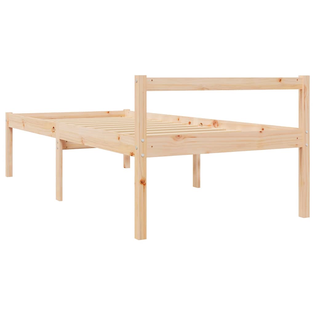 vidaXL Senior Bed without Mattress 90x200cm Solid Wood Pine