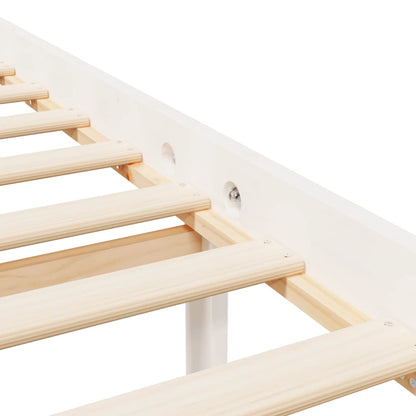 vidaXL Bed Frame | White | Solid pine wood, Plywood | Super King | Bed Frame