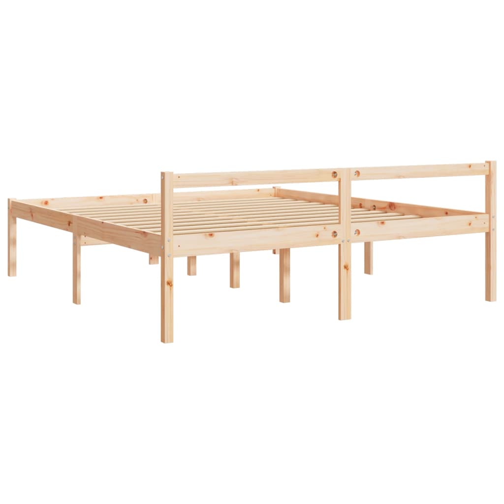 vidaXL Senior Bed without Mattress 200x200cm Solid Wood Pine