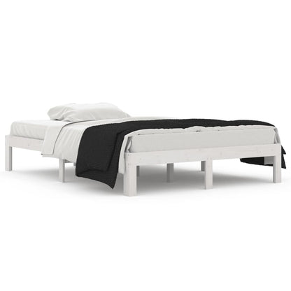 vidaXL Bed Frame without Mattress White 135x190cm Double