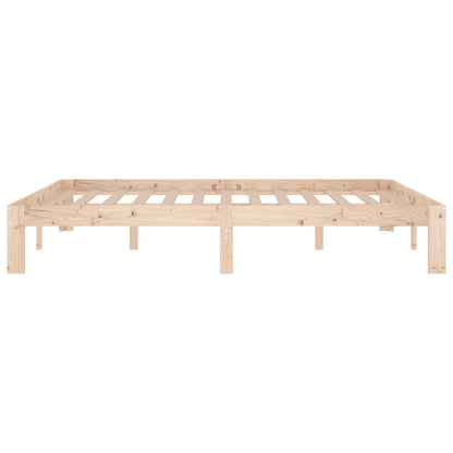 vidaXL Bed Frame | Natural | Solid Pine Wood | 140x190 cm | Durable | Bed Frame
