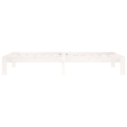 vidaXL Bed Frame without Mattress White Solid Wood Pine 90x200cm