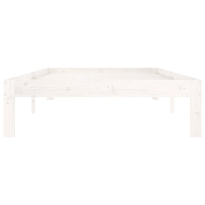 vidaXL Bed Frame | White | Solid pine wood | Single | Durable | Bed Frame