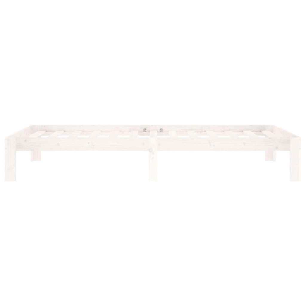 vidaXL Bed Frame | White | Solid pine wood | Single | Durable | Bed Frame