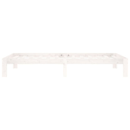 vidaXL Bed Frame | White | Solid pine wood | Single | Durable | Bed Frame