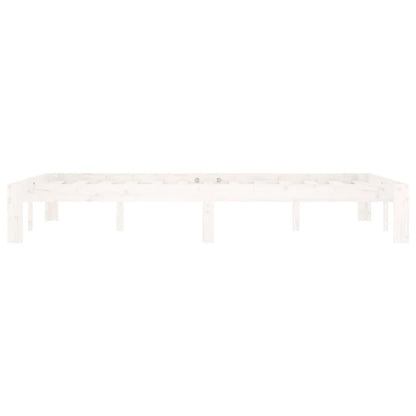 vidaXL Bed Frame | White | Solid pine wood | 120x200 cm | Durable | Bed Frame