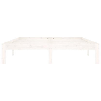 vidaXL Bed Frame without Mattress White Solid Wood Pine 140x200cm