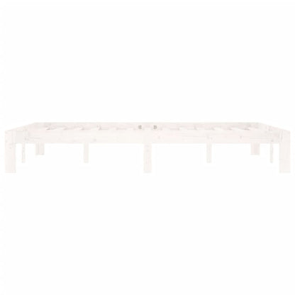 vidaXL Bed Frame without Mattress White Solid Wood Pine 140x200cm