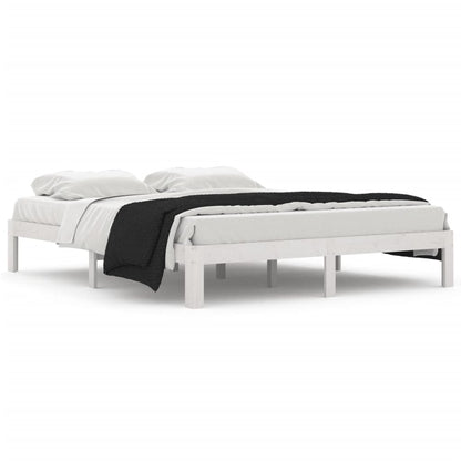 vidaXL Bed Frame without Mattress White Solid Wood Pine 160x200cm
