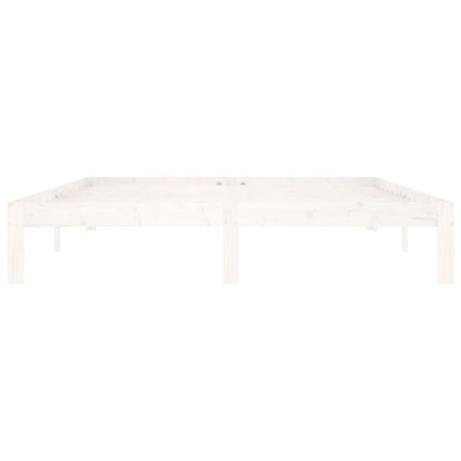 vidaXL Bed Frame without Mattress White Solid Wood Pine 160x200cm