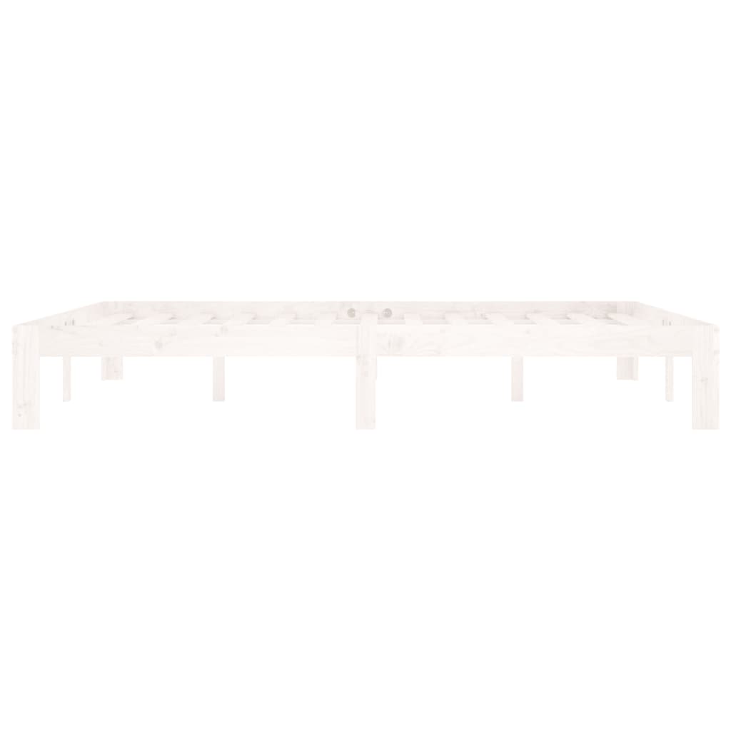 vidaXL Bed Frame without Mattress White Solid Wood Pine 160x200cm