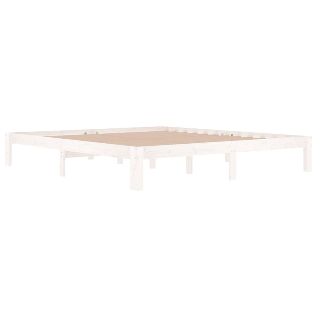 vidaXL Bed Frame without Mattress White 180x200cm Super King Size