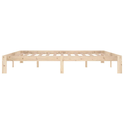 vidaXL Bed Frame | Natural wood | Solid Pine Wood | Double |  Simplistic