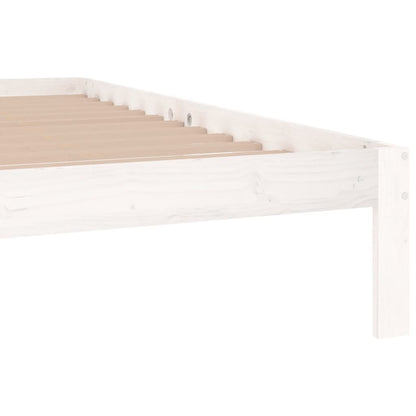 vidaXL Bed Frame without Mattress White Solid Wood Pine 200x200cm