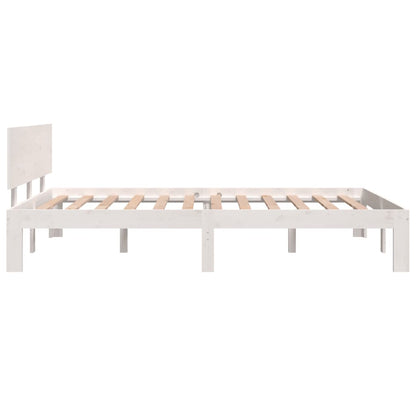 vidaXL Bed Frame without Mattress White 120x190cm Small Double