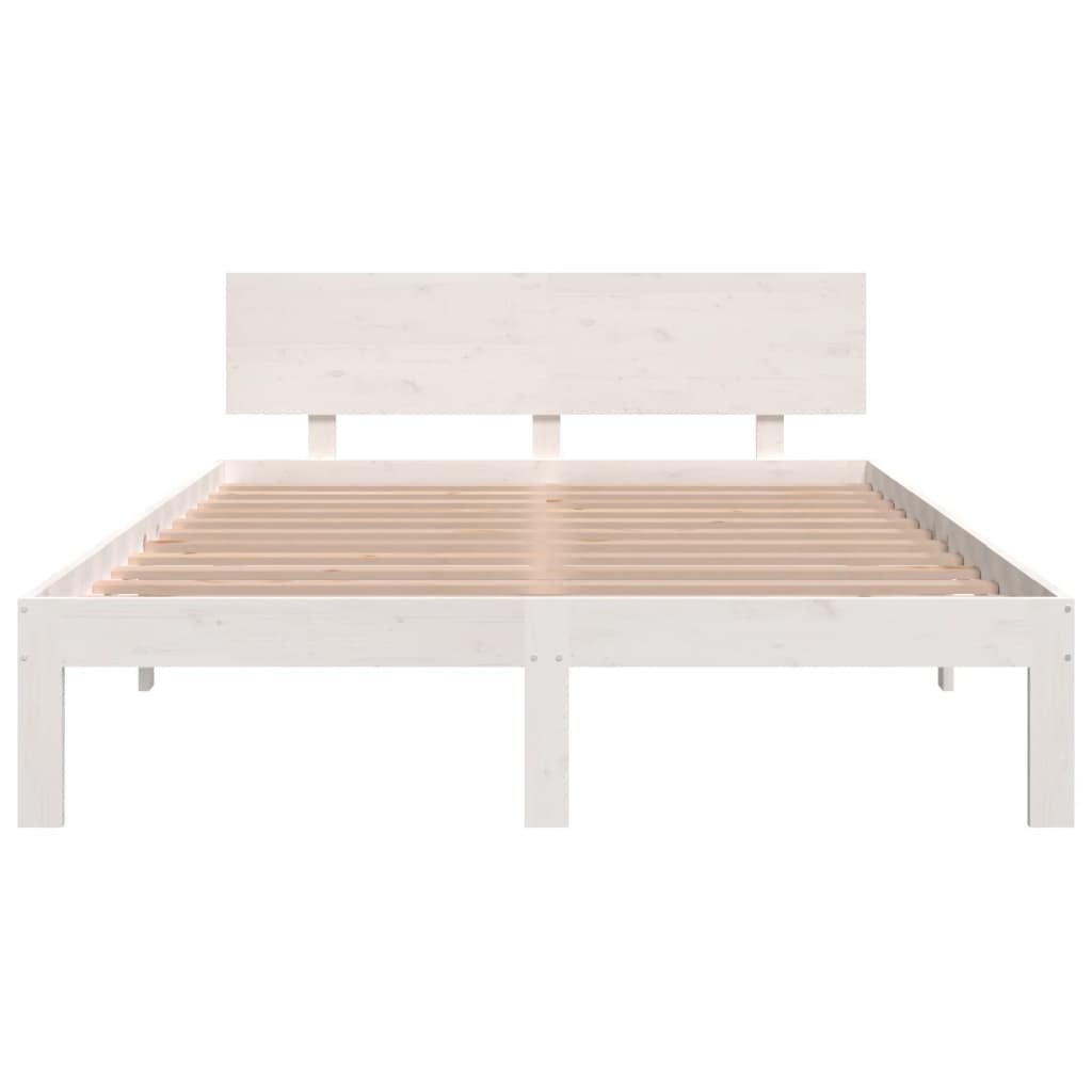 vidaXL Bed Frame without Mattress White 135x190cm Double