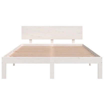 vidaXL Bed Frame without Mattress White 135x190cm Double