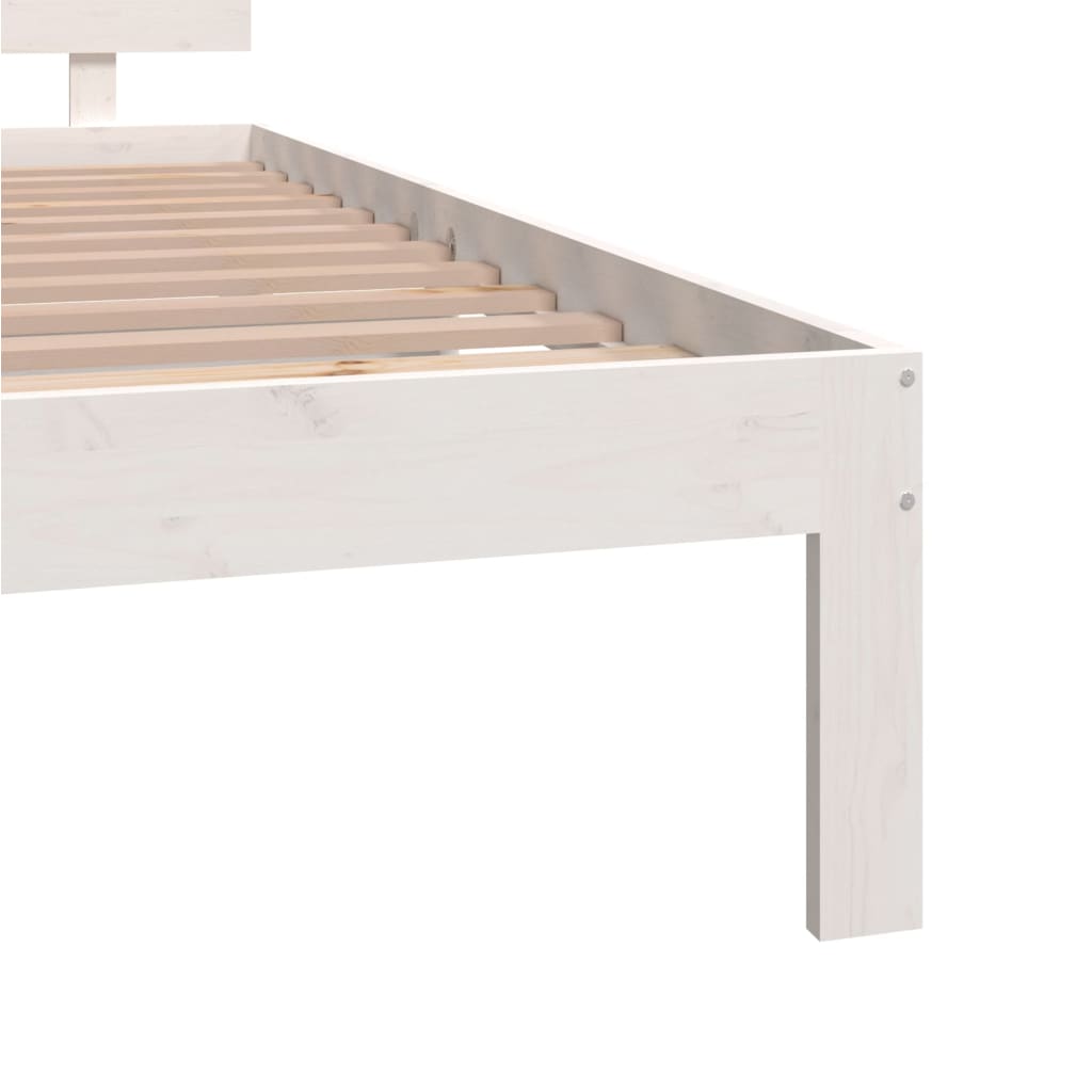 vidaXL Bed Frame without Mattress White 135x190cm Double