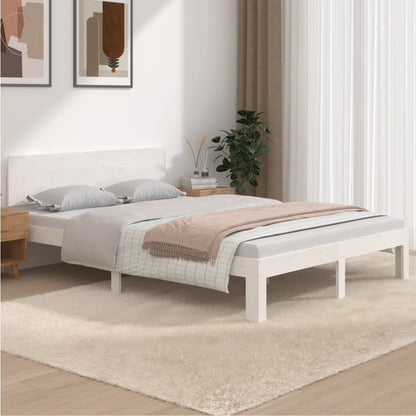 vidaXL Bed Frame without Mattress White 135x190cm Double