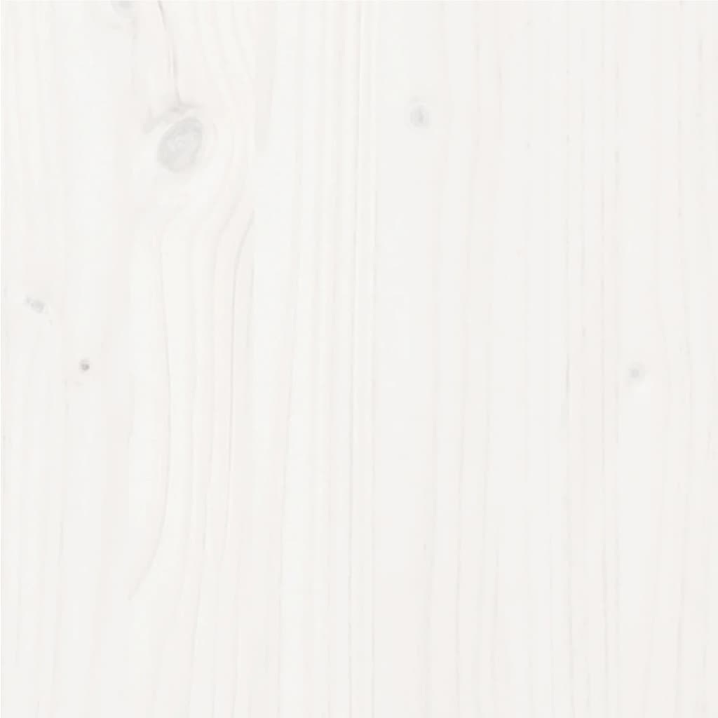vidaXL Bed Frame without Mattress White Solid Wood Pine 100x200cm