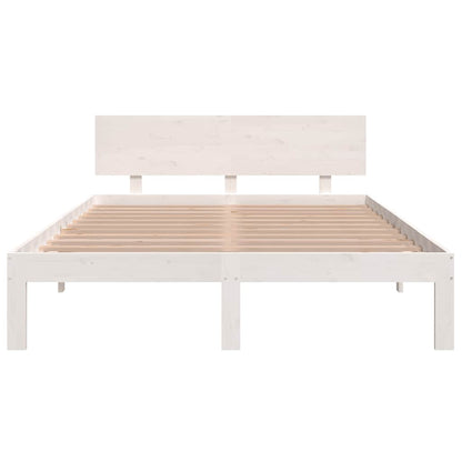 vidaXL Bed Frame without Mattress White 150x200cm King Size