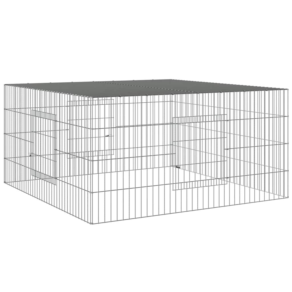 vidaXL Rabbit Cage 110x110x55 cm Galvanised Iron