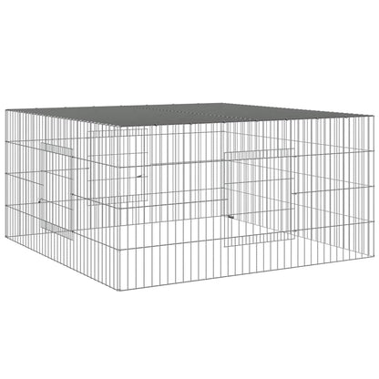 vidaXL Rabbit Cage 110x110x55 cm Galvanised Iron