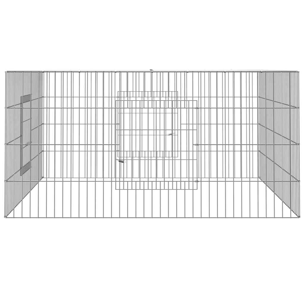 vidaXL Rabbit Cage 110x110x55 cm Galvanised Iron