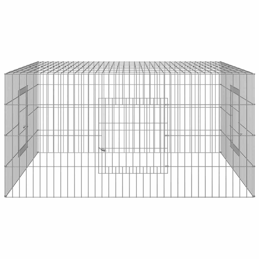 vidaXL Rabbit Cage 110x110x55 cm Galvanised Iron