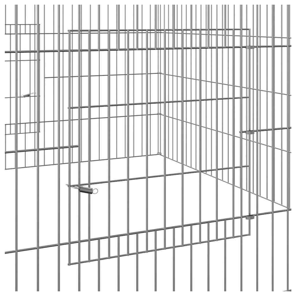 vidaXL Rabbit Cage 110x110x55 cm Galvanised Iron