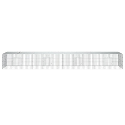 vidaXL 4-Panel Rabbit Cage 433x109x54 cm Galvanised Iron