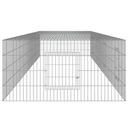 vidaXL 4-Panel Rabbit Cage 433x109x54 cm Galvanised Iron
