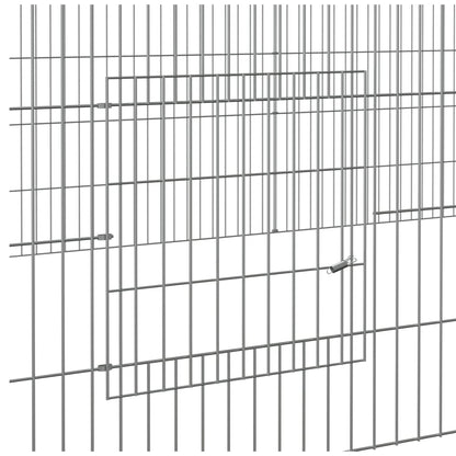 vidaXL 4-Panel Rabbit Cage 433x109x54 cm Galvanised Iron