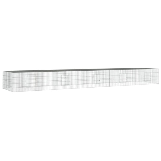 vidaXL 5-Panel Rabbit Cage 541x109x54 cm Galvanised Iron