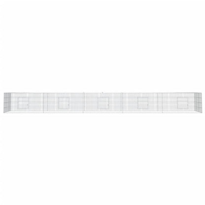 vidaXL 5-Panel Rabbit Cage 541x109x54 cm Galvanised Iron