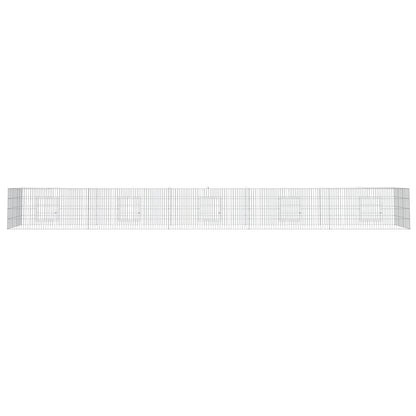 vidaXL 5-Panel Rabbit Cage 541x109x54 cm Galvanised Iron