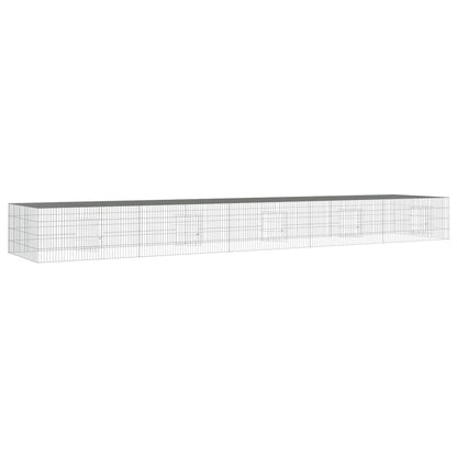 vidaXL 5-Panel Rabbit Cage 541x109x54 cm Galvanised Iron